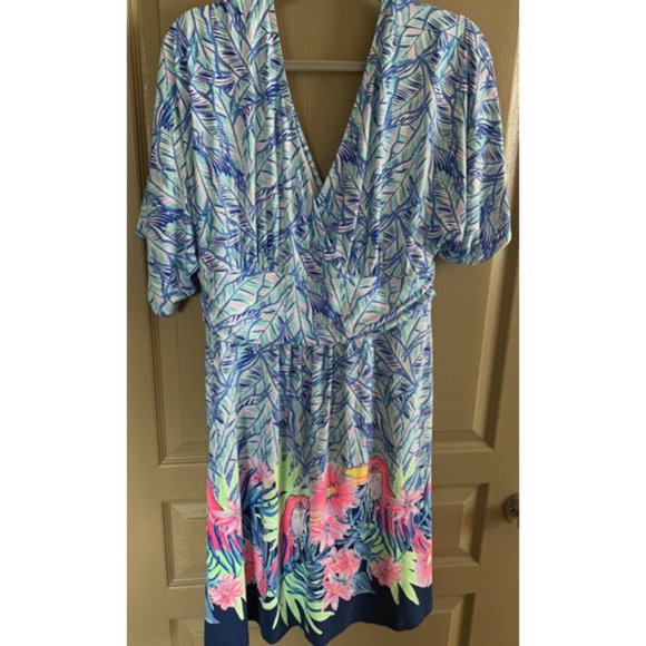 Abito Tank Dress Lilly Pulitzer Lela, Blu, Taglia XL, Con Bottoni, Nuovo Con Etichette - Foto 2
